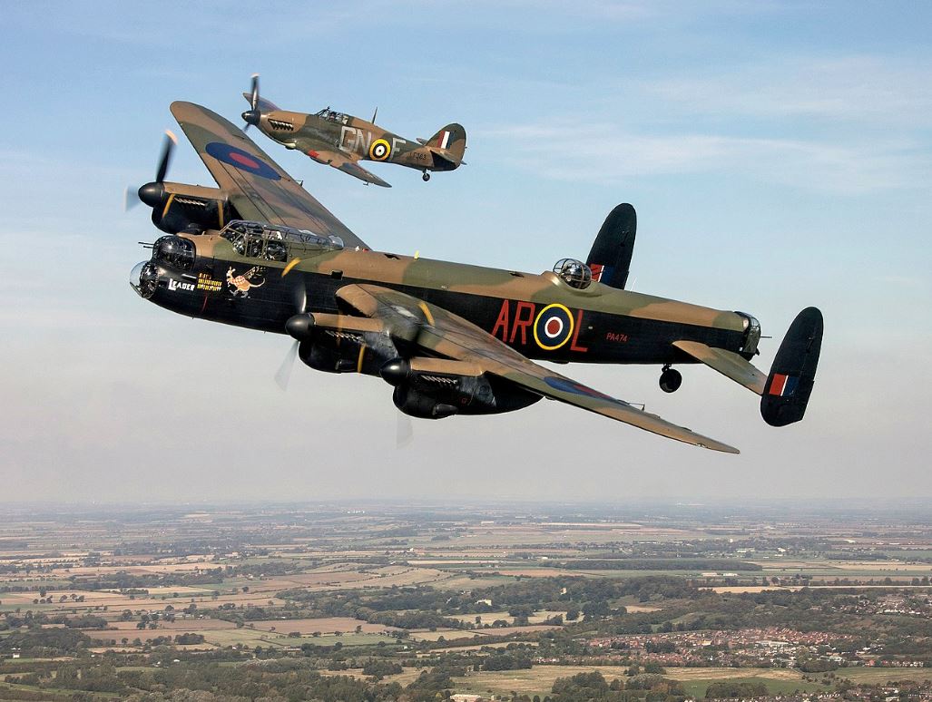 Avro Lancaster with Hurricane.jpg